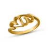 Double Heart Gold Filled Ring