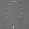 Gold Plated Pearl Drop Pendant Necklace