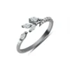 Radiant American Diamond Silver Plated Open Branch Ring
