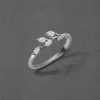 Radiant American Diamond Silver Plated Open Branch Ring - Image 2