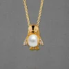 Penguin Pearl Pendant Necklace for Kids - Image 3