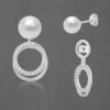 Circle Of Life Pearl Silver Earrings - Image 2