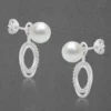 Circle Of Life Pearl Silver Earrings - Image 5