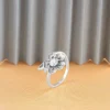 Beautiful Flower Adjustable Silver Ring - Image 5