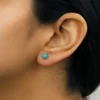 Chic and Versatile: Precious Stones Silver Stud Earrings - Image 3