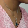 Handmade Silver Gem Stone Pendant - Image 3
