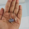 Purple Agate Oval Shape Silver Bracelet - Image 4