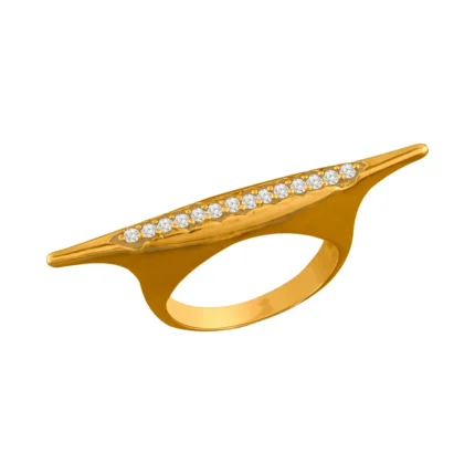 Glimmering Grace: White Stone Women's Ring