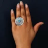 Tranquil Elegance: Women's Silver Ring - Image 3
