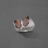 Butterfly Shape Stone Silver Ring