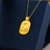 Gold Plated Moon Pendant Silver Necklace For Girl - Image 4