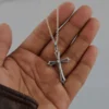 Unisex Cross Silver Necklace Religious Gift Jewelry - Image 2