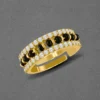 American Diamond Black Spinel Gold Plating Ring - Image 2