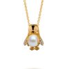 Penguin Pearl Pendant Necklace for Kids