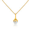Gold Plated Pearl Drop Pendant Necklace