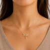 Trendy Gold Pendant Dragonfly for Her - Image 2