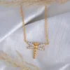 Nature-Inspired Dragonfly Design Pendant Necklace - Image 2