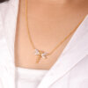 Nature-Inspired Dragonfly Design Pendant Necklace - Image 2