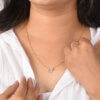 Modern Minimalist Gold Pendant Necklace - Image 2