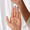 Elegant Gold-Plated Pendant Necklace with Sparkling Crystal Accents - Image 6