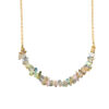 Raw Opal Chip Bar Necklace Gold Filled October Birthstone