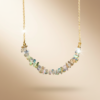 Raw Opal Chip Bar Necklace Gold Filled October Birthstone - Image 4