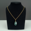 Moss Agate Pendant Necklace 925 Silver Gold Plated Virgo - Image 4
