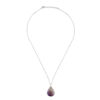 Purple Agate Pear Shape Silver Necklace