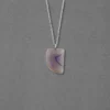 Purple Agate Unique Shape Silver Necklace - Image 5