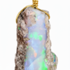 Raw Opal Pendant Necklace 18K Gold Plated October Birthstone - Image 5
