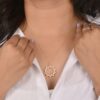 Radiant Gold Micron Diamond Pendant Necklace - Image 5