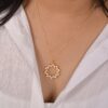 Radiant Gold Micron Diamond Pendant Necklace