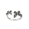 925 Sterling Silver Oxidized Adjustable Bow Ring