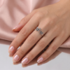925 Sterling Silver Oxidized Adjustable Bow Ring - Image 2