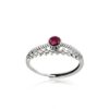 Flower Wrap Ruby Silver Ring For Her : Timeless Beauty and Radiant Sophistication | 925 Sterling Silver Jewelry For Women - Image 2