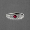 Flower Wrap Ruby Silver Ring For Her : Timeless Beauty and Radiant Sophistication | 925 Sterling Silver Jewelry For Women