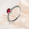 925 Sterling Silver Ruby Ring: Classic Elegance and Timeless Beauty (Created Ruby) - Image 3