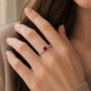 925 Sterling Silver Ruby Ring Classic Elegance - Image 2