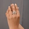 American Diamond Silver Engagement Rings - Image 3