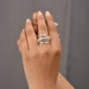 925 Sterling Silver Rings With American Diamond Accents - Image 6