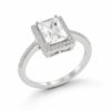 Elegant Engagement Ring in Sterling Silver - Image 6