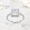 Elegant Engagement Ring in Sterling Silver - Image 4