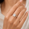 Elegant Engagement Ring in Sterling Silver - Image 2