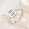 Solitaire American Diamond Silver Ring For Her - Image 3