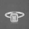 Elegant American Diamond Engagement Ring in Sterling Silver - Image 3
