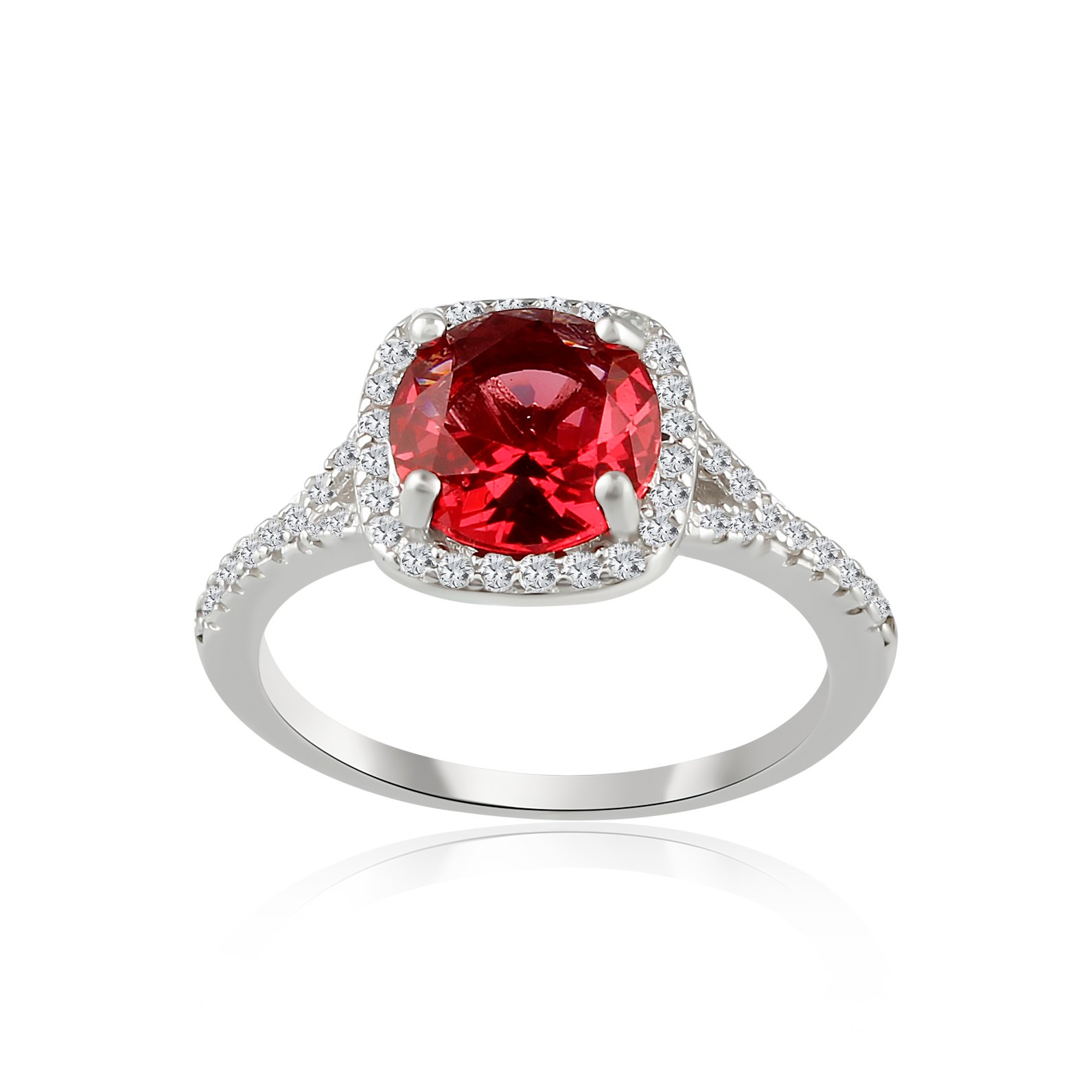 R1089-SP-WHITE-RED-CZ-1.jpg American Diamond Sterling Silver Ring for Her - Image 1