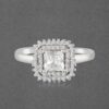 Elegant American Diamond Engagement Ring in Sterling Silver - Image 2