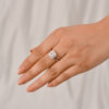 Elegant American Diamond Engagement Ring in Sterling Silver - Image 6