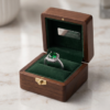 Classic Cushion Cut Emerald Halo Ring - Image 4