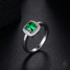 Classic Cushion Cut Emerald Halo Ring - Image 6